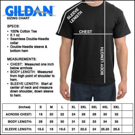 Gildan 2000 Size Chart